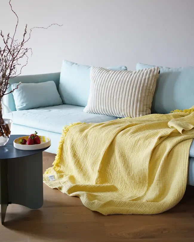 Couchdecke Crinkled Baumwolle