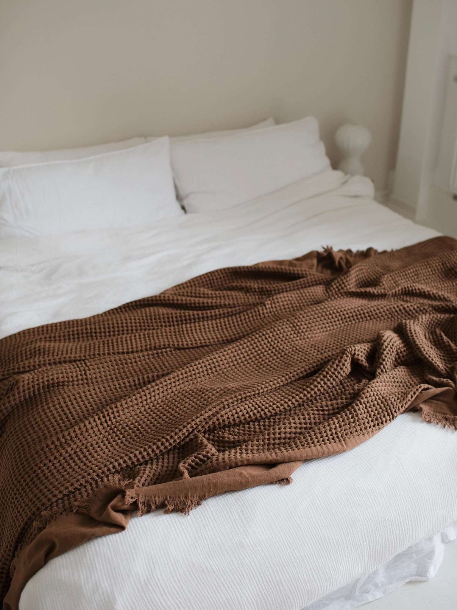 Tagesdecke Bettüberwurf Waffelmuster Schlafzimmer