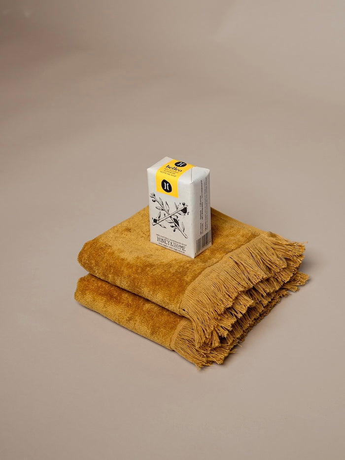 Geschenkset "kleine Freude" Senfgelb