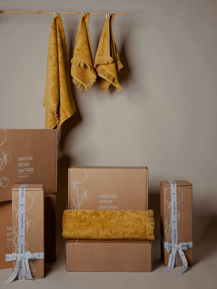 Geschenkset "Bad Starterpack" senfgelb