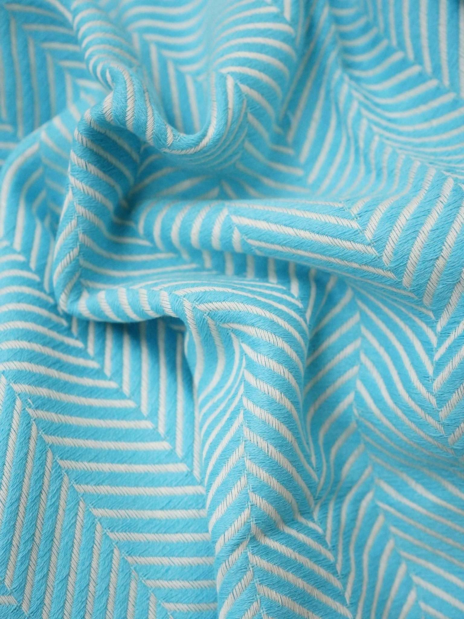 Hamamtuch Sauna Fischgraete türkis blau