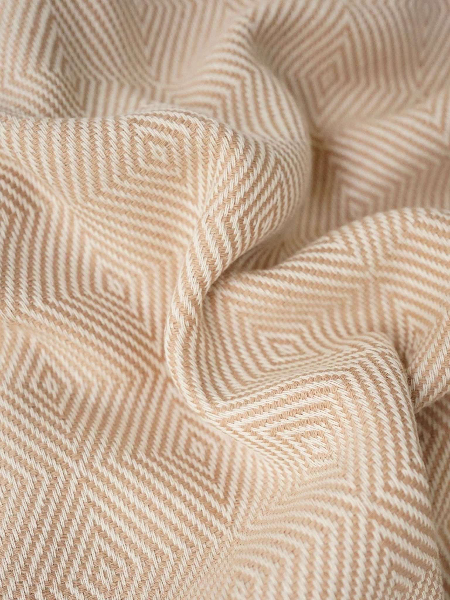 Hamamtuch Sauna Rautenmuster beige natur