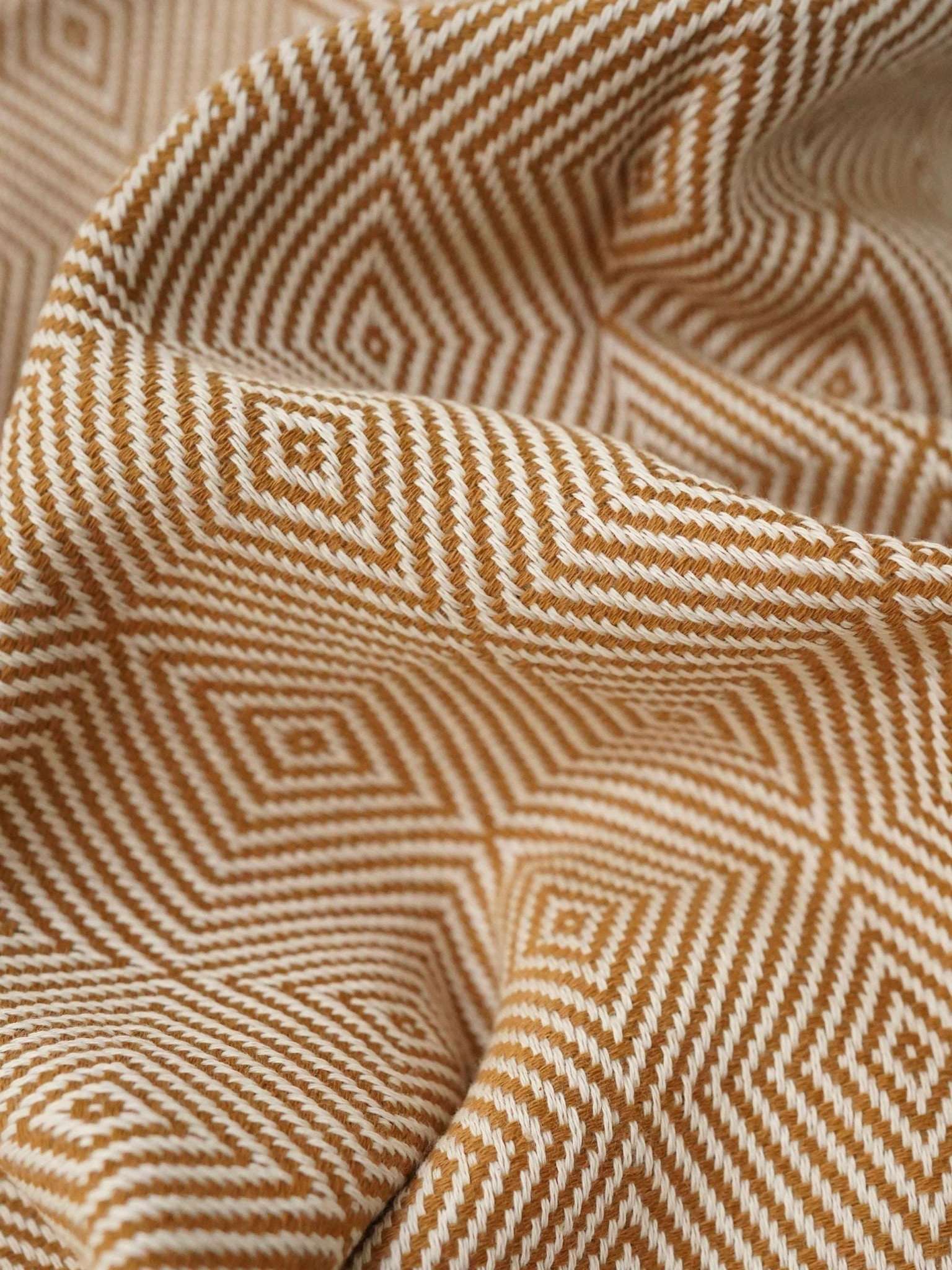 Hamamtuch Sauna Rautenmuster braun