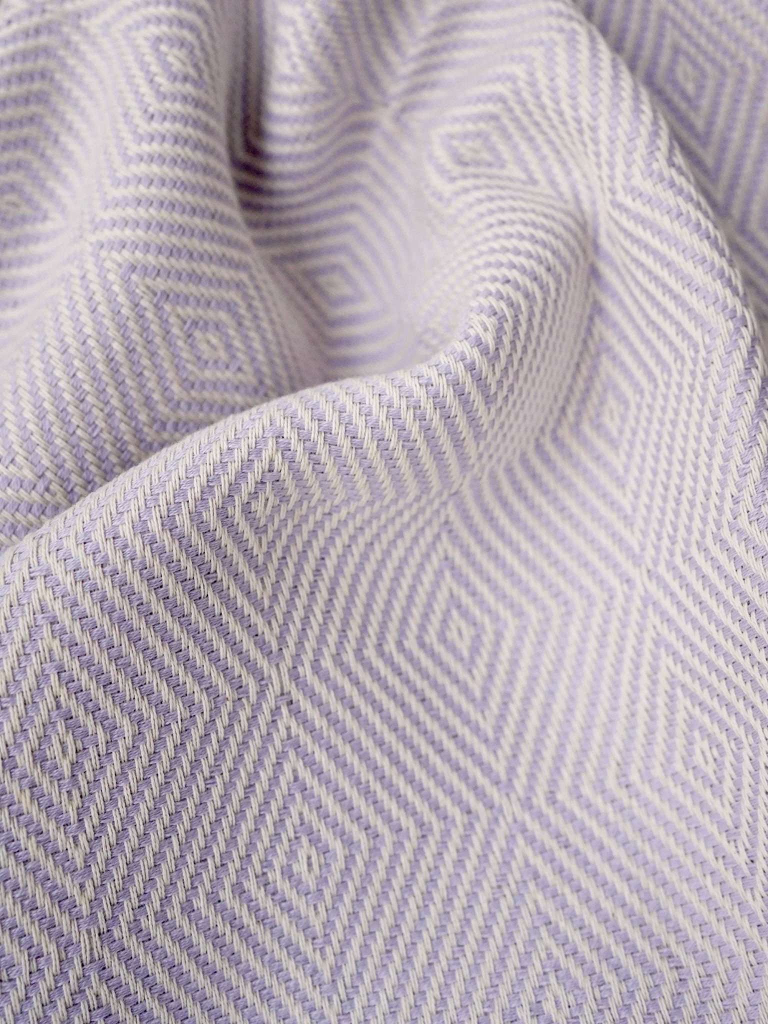 Hamamtuch Sauna Rautenmuster Flieder lila