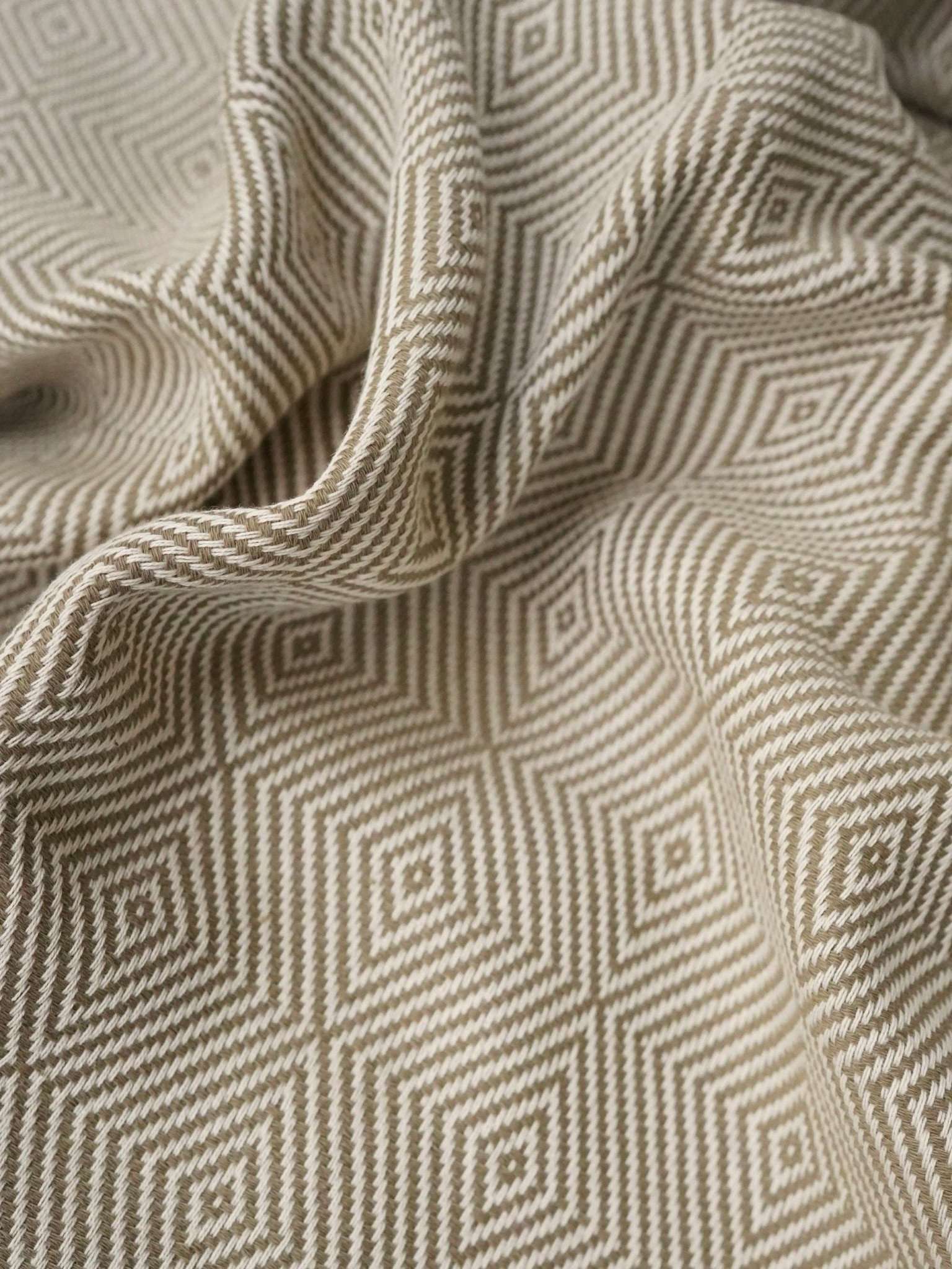 Hamamtuch Sauna Rautenmuster olivgrün