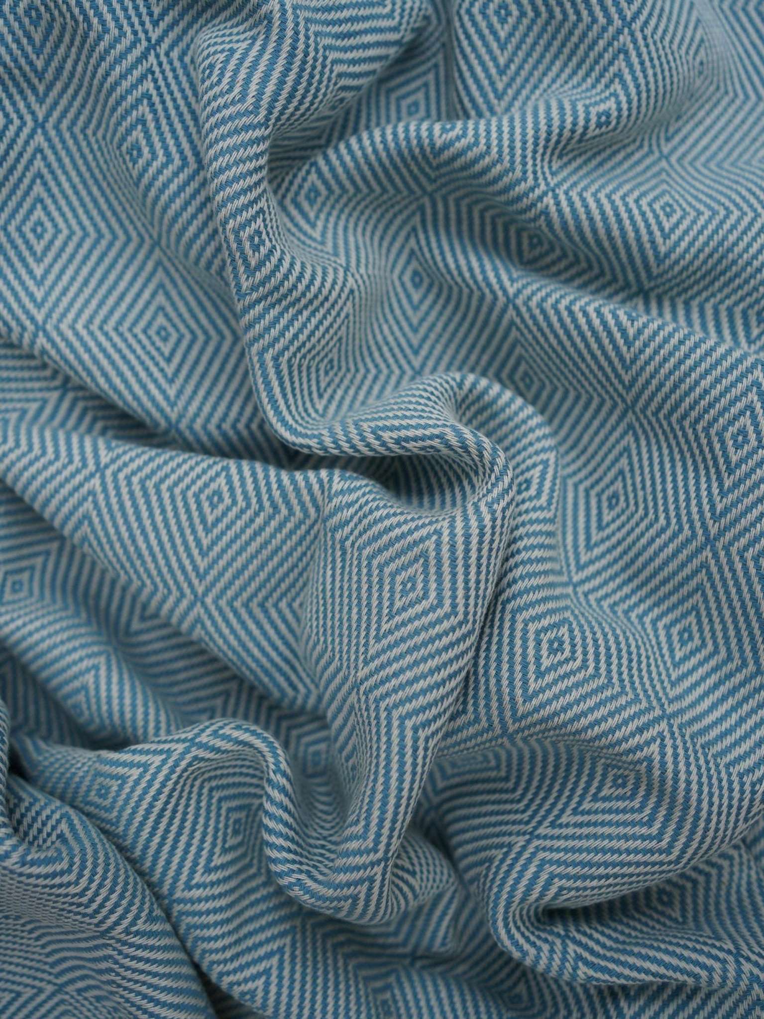Hamamtuch Sauna Rautenmuster blau