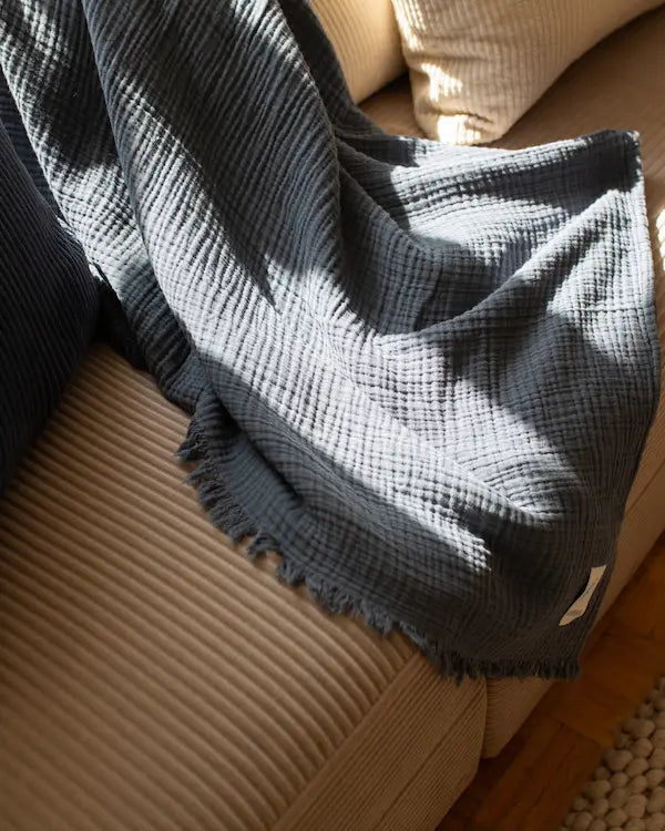 Couchdecke Crinkled Baumwolle