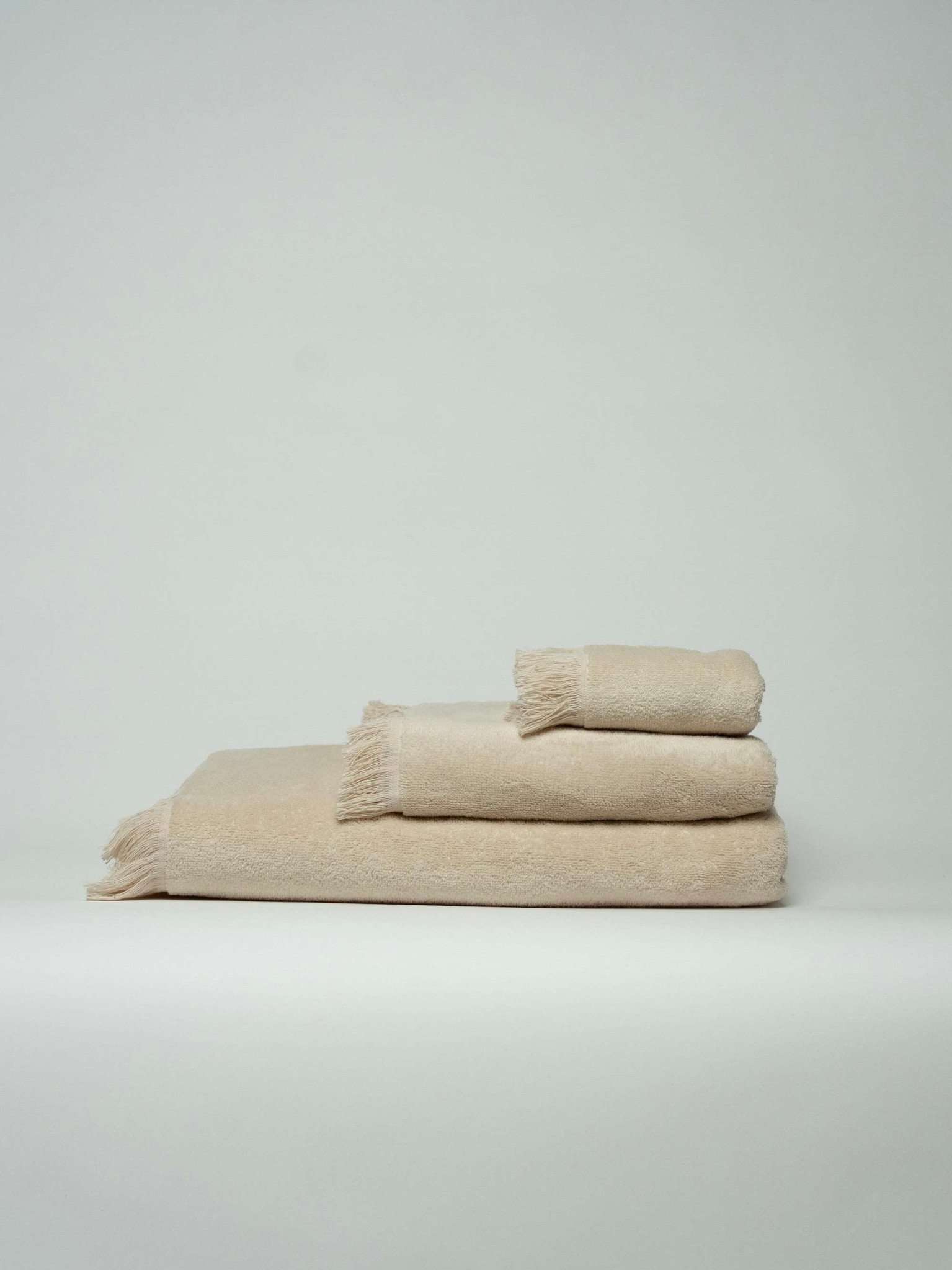 Handtuch Towel Bio Baumwolle creme natur