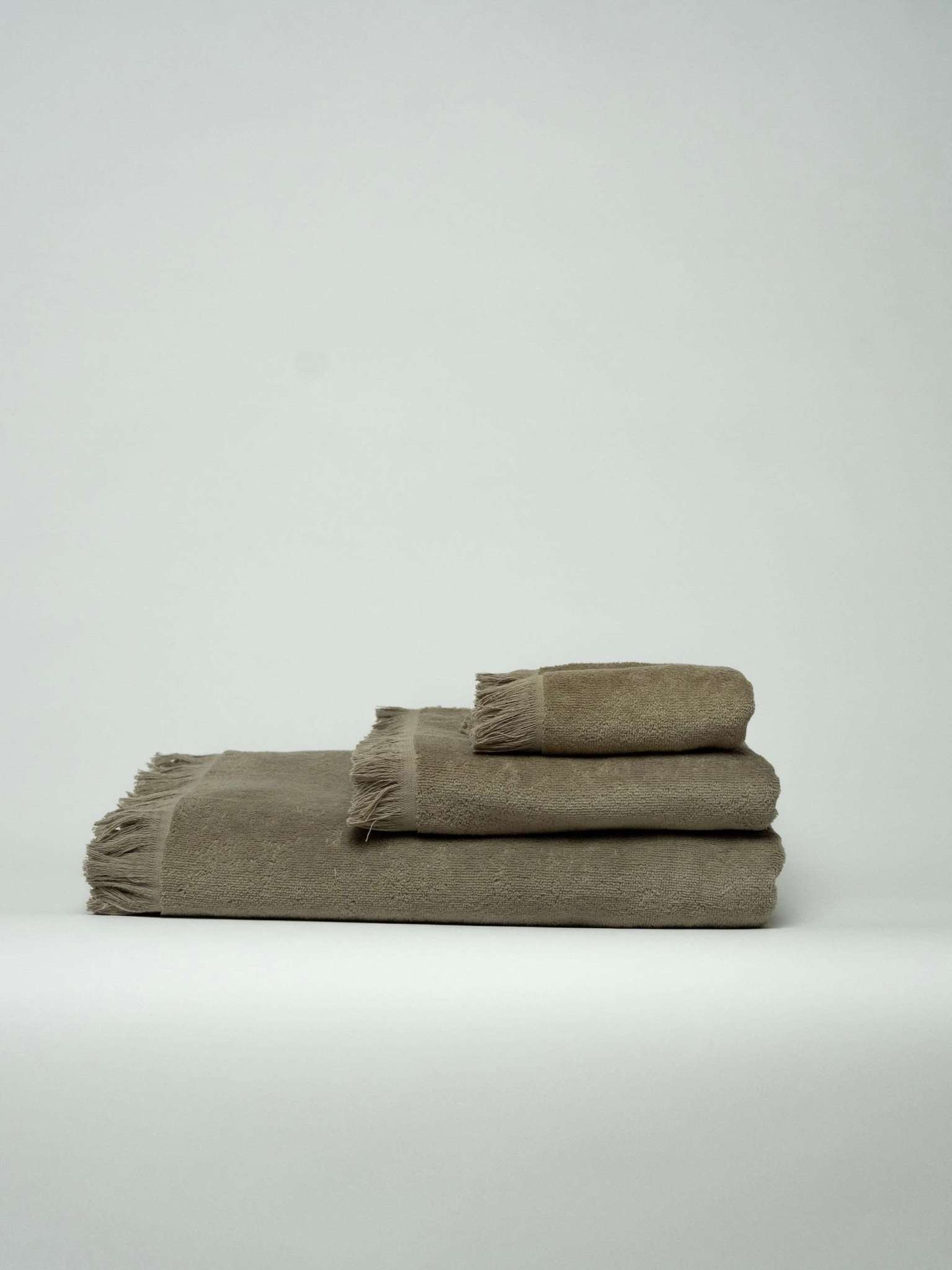 Handtuch Towel Bio Baumwolle taupe