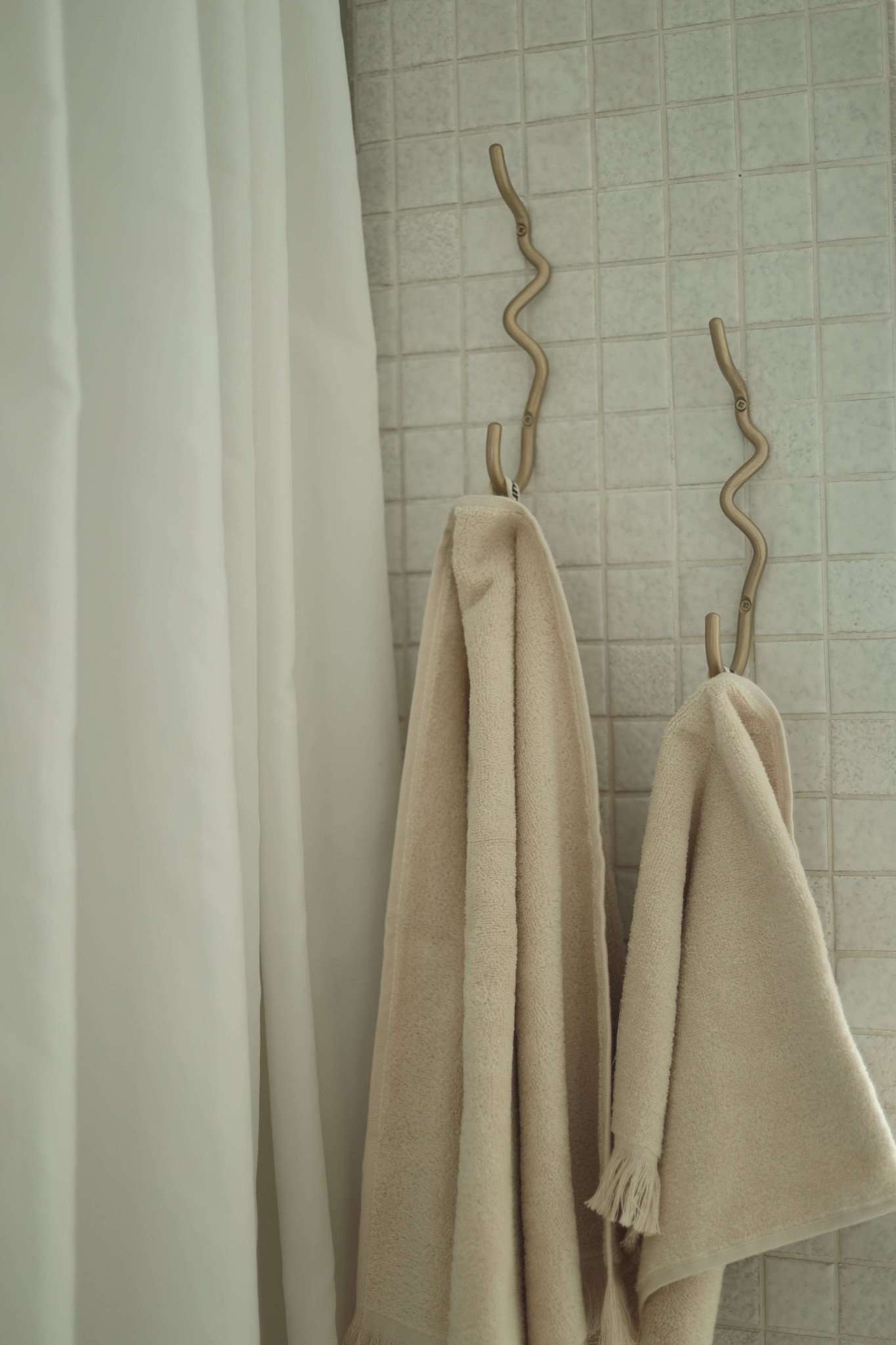 Handtuch Towel Bad Bio Baumwolle creme natur