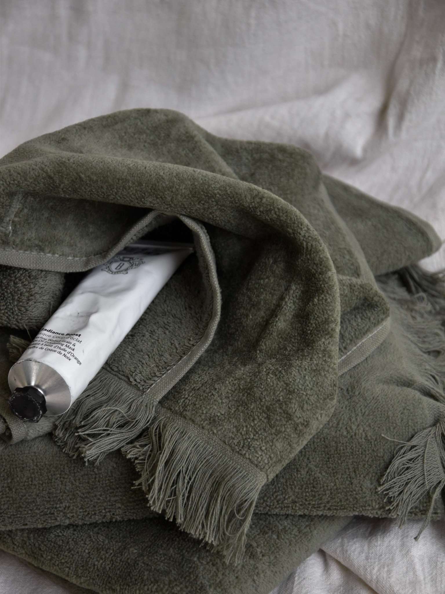 Handtuch Towel Bio Baumwolle grün